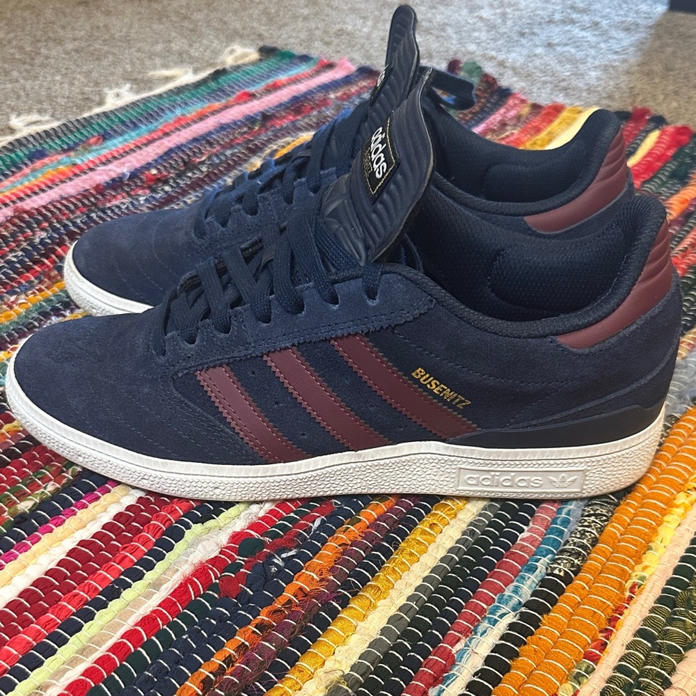 Adidas Busenitz Navy and Maroon Sneakers